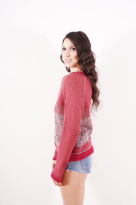 Tricot à Porter Stripe lurex Vendita Calda