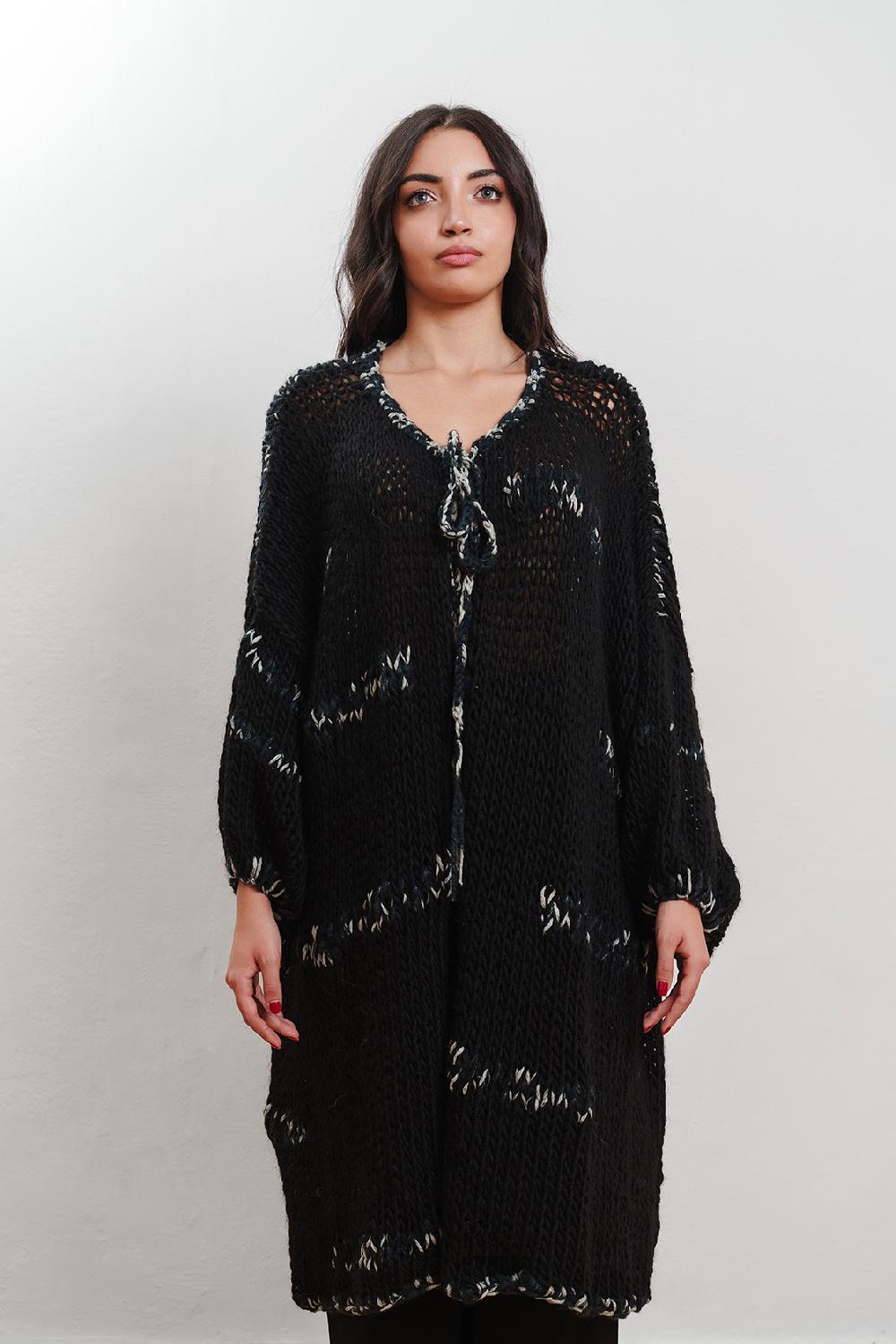 Tricot à Porter Maxi Cardigan intarsi Offerte