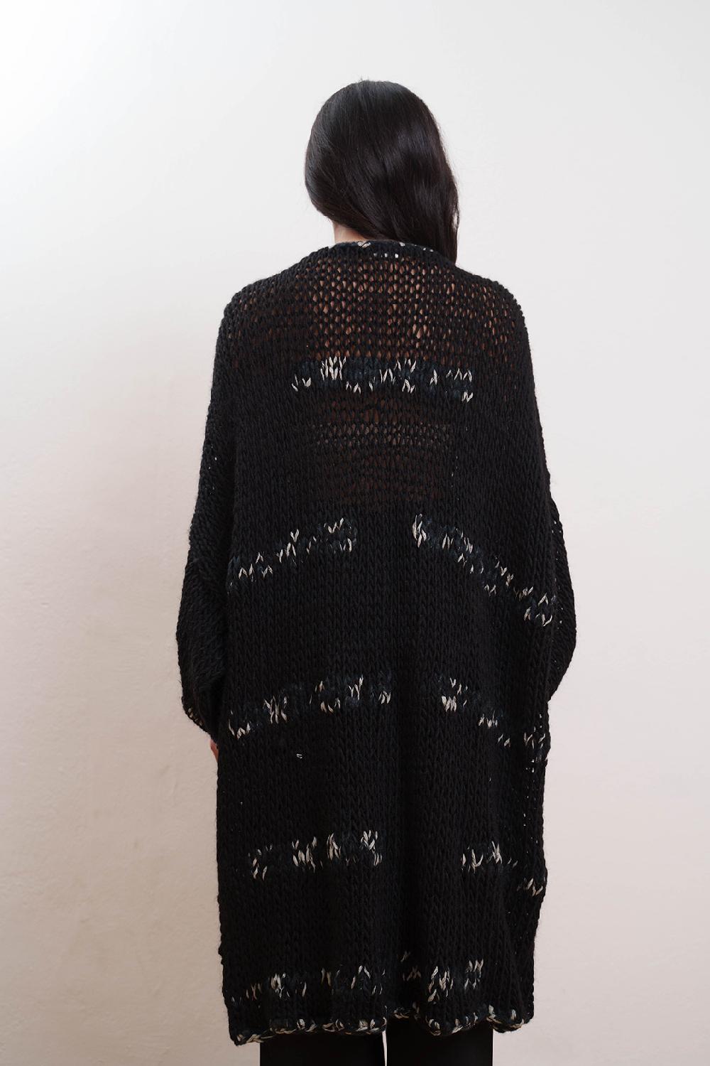 Tricot à Porter Maxi Cardigan intarsi Offerte