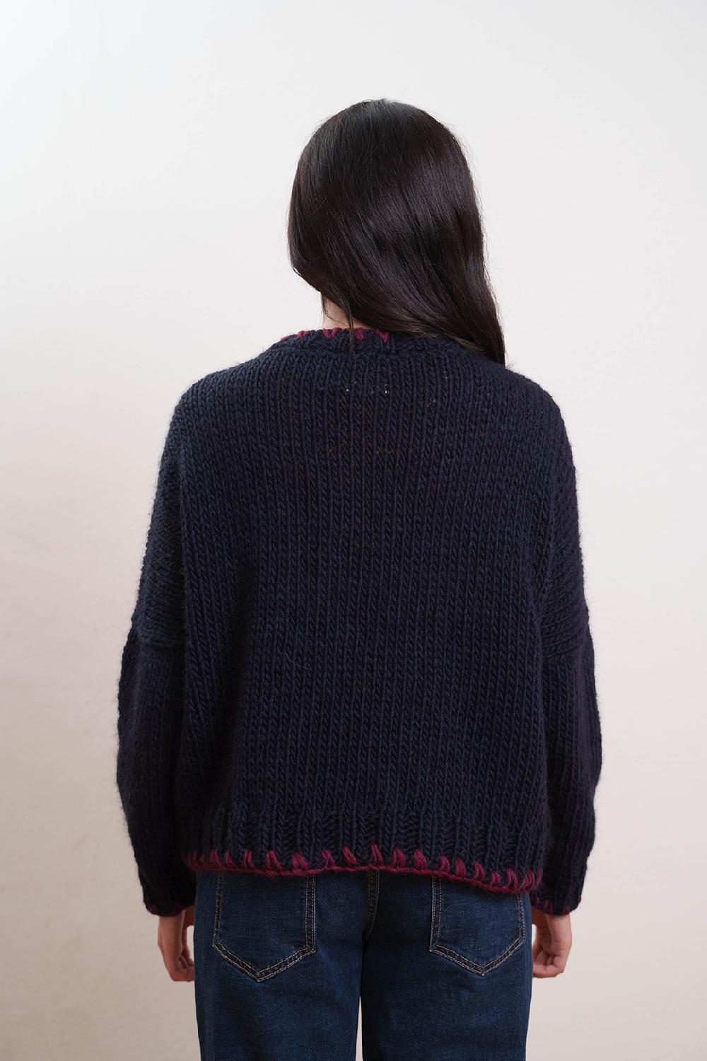 Tricot à Porter Pullover giro taschina Nuovo