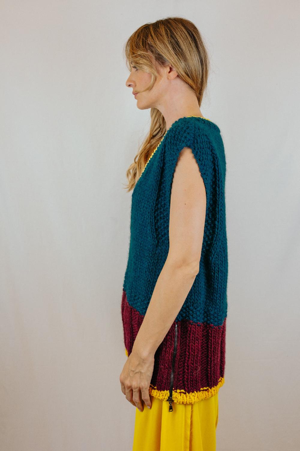 Tricot à Porter Gilet over a 3 colori Acquista Ora