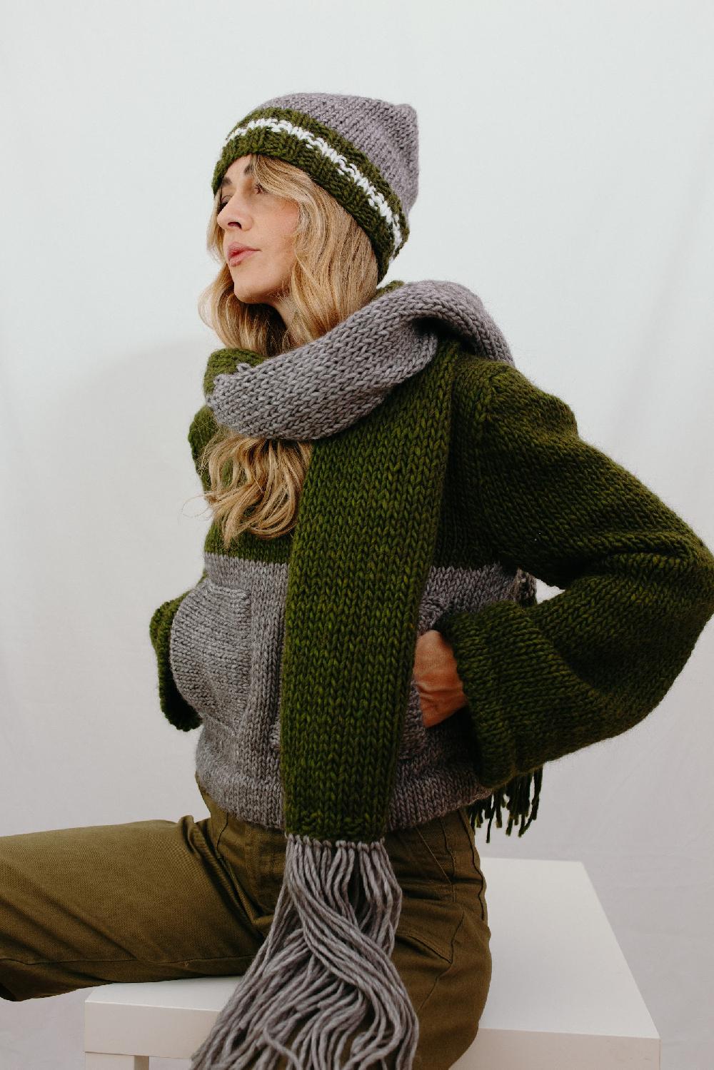 Tricot à Porter Berretto lungho bicolor Shopping Online