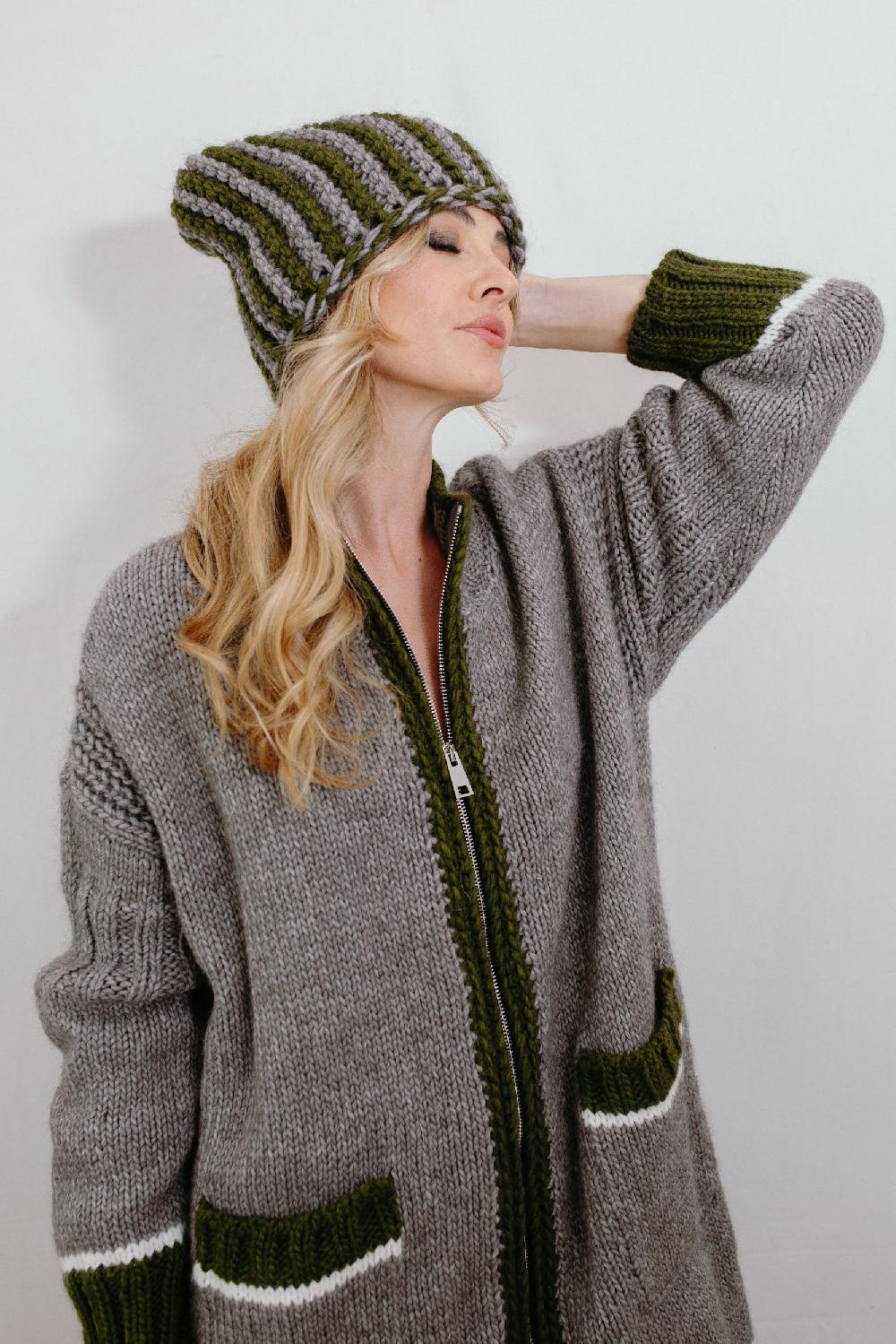 Tricot à Porter Berretto lungho bicolor Shopping Online