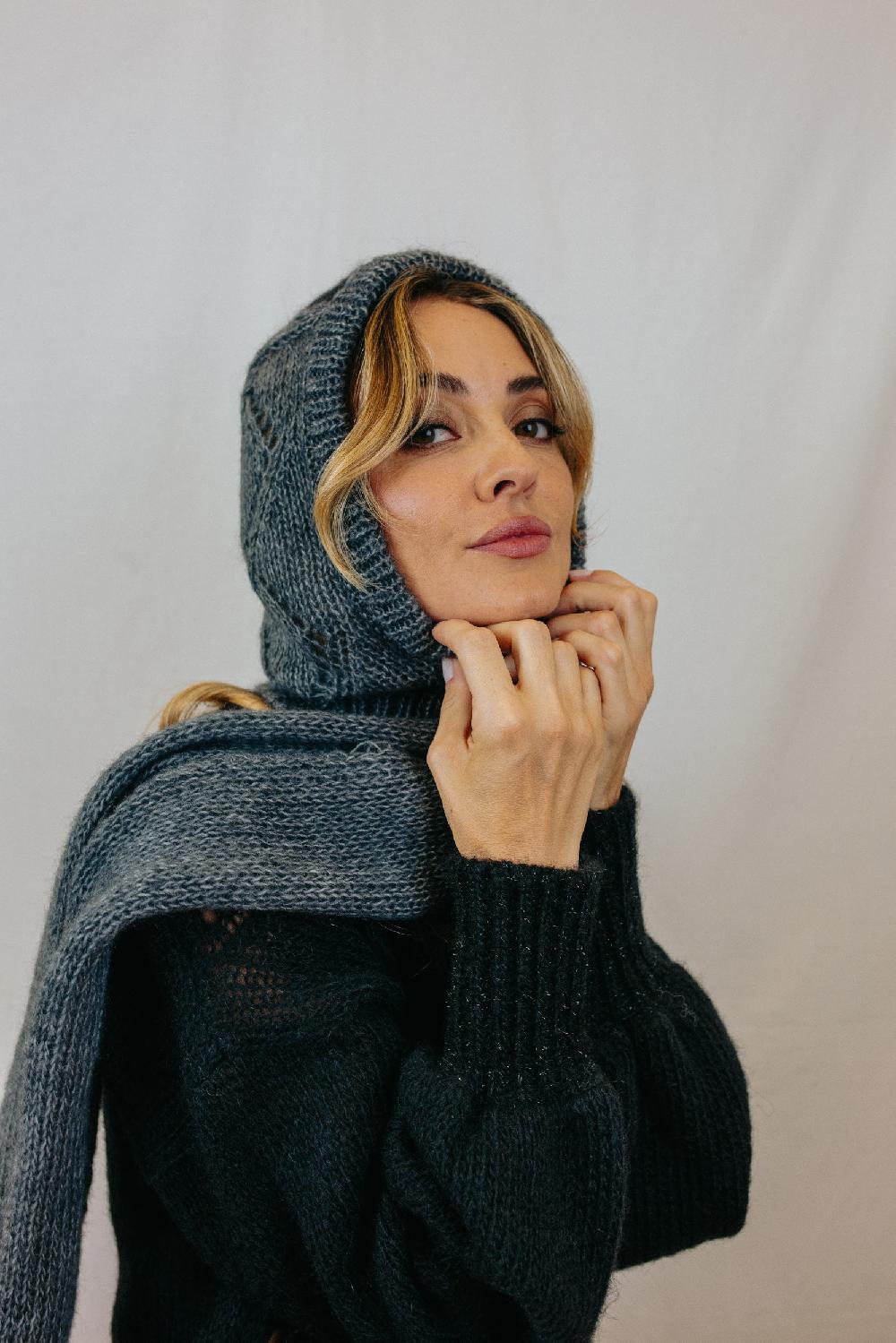 Tricot à Porter Balaclava con trafono a rombi Online