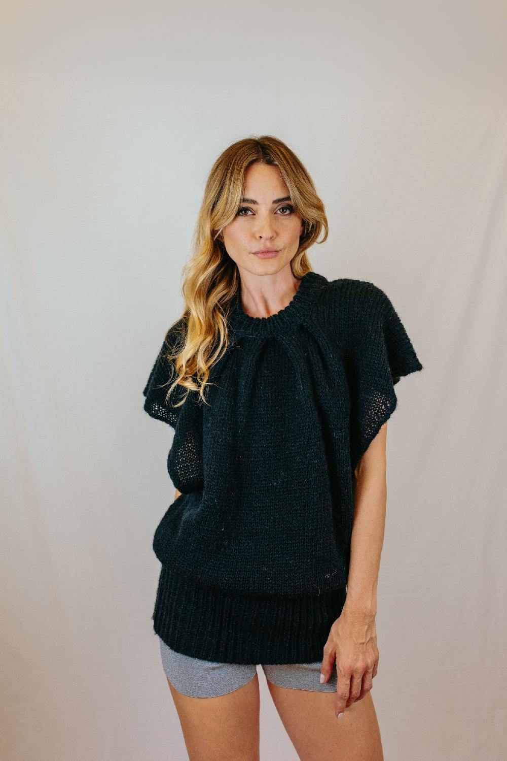 Tricot à Porter Maxi gilet taglio girocollo Offerte