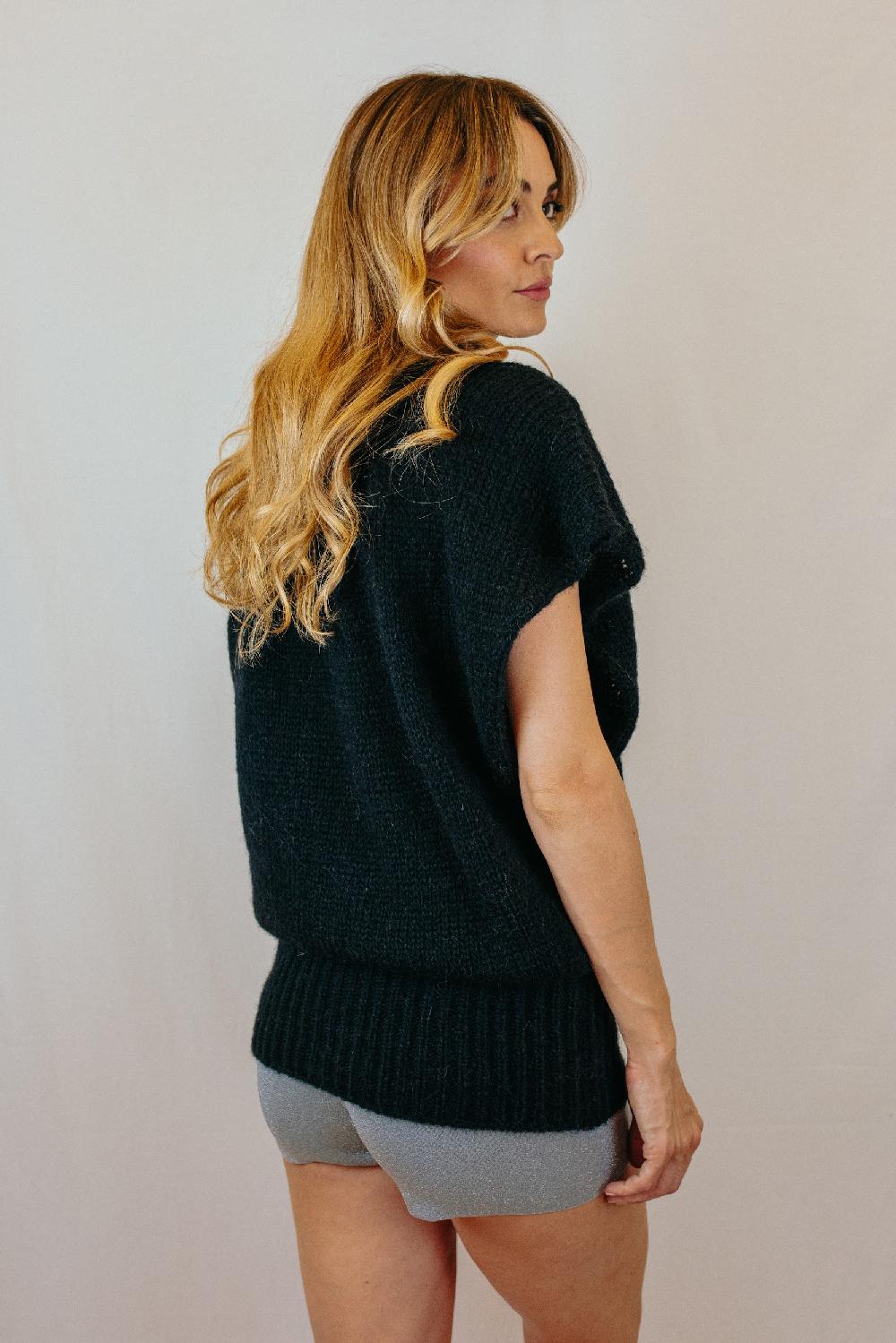Tricot à Porter Maxi gilet taglio girocollo Offerte