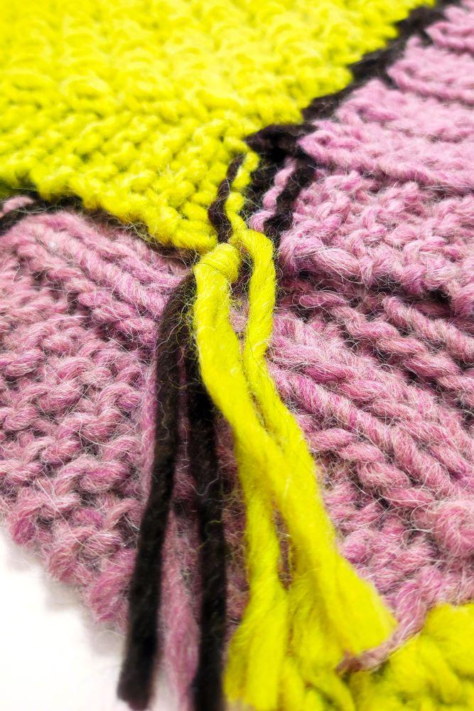 Tricot à Porter Sciarpa con coste e festoni Vendita Economica