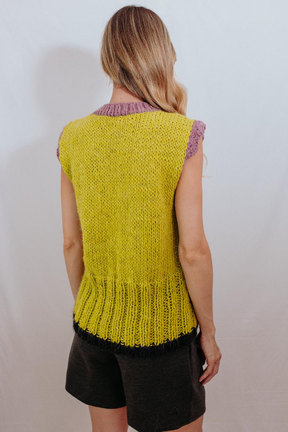 Tricot à Porter Gilet con bordo a coste alte Nuova