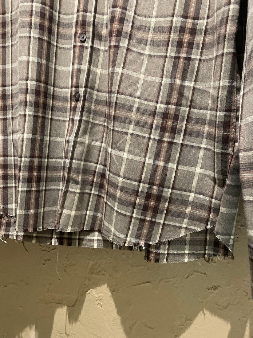 Underground Couture Camicia Quadri Marrone Liberty Rose Sottocosto
