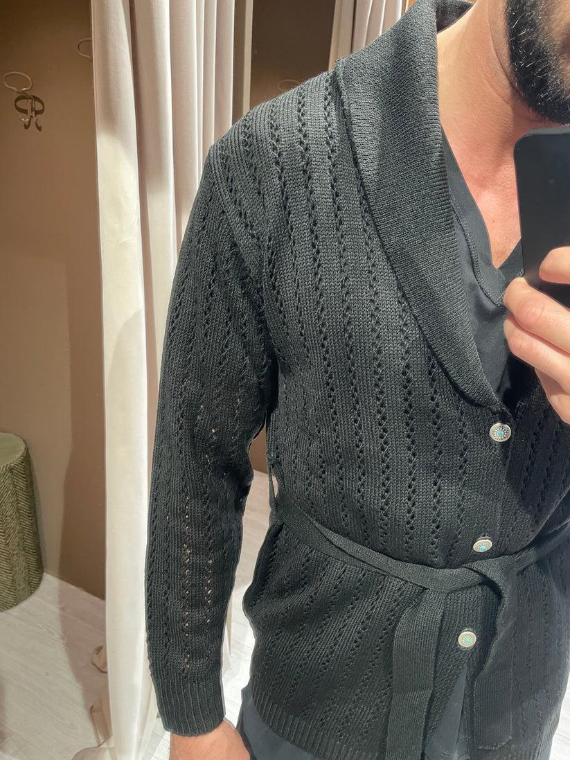 Underground Couture Cardigan Traforato Nero Vendita Economica