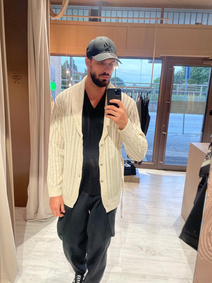 Underground Couture Cardigan Traforato Panna Saldi Di Fabbrica