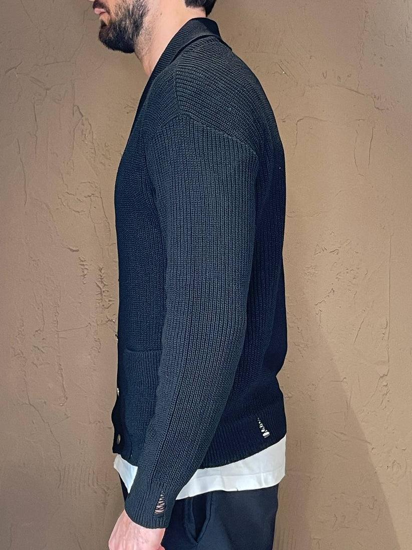 Underground Couture Cardigan Filo Nero Nuova