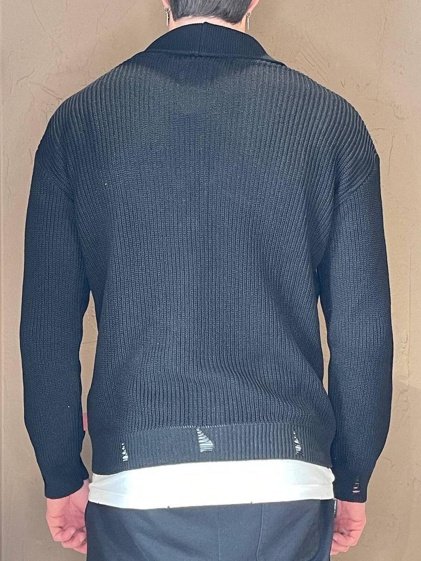 Underground Couture Cardigan Filo Nero Nuova
