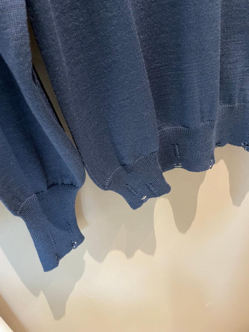 Underground Couture Maglione Blu Rotture Italia