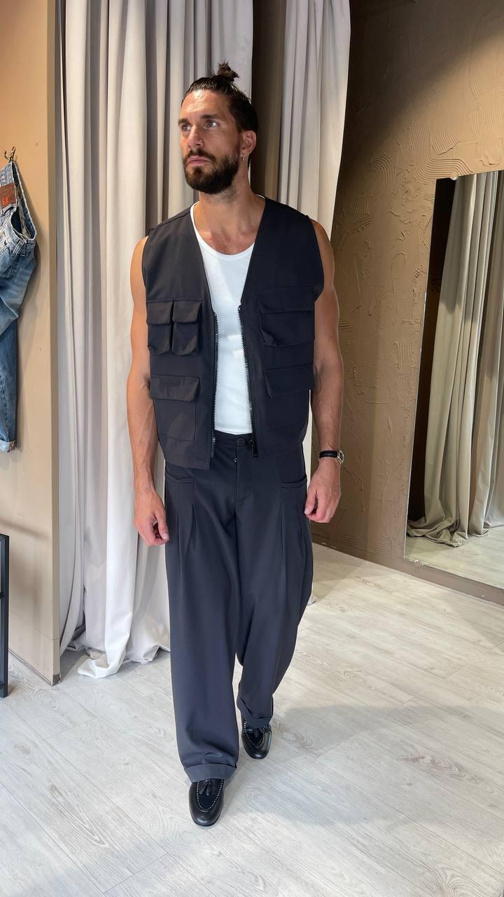 Underground Couture Gilet POCKET Grigio Shopping Online