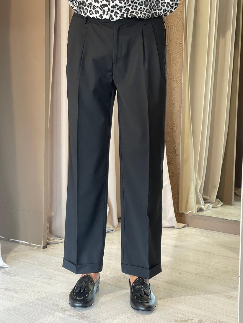 Underground Couture Pantalone D.P Nero Lana Vendita Calda