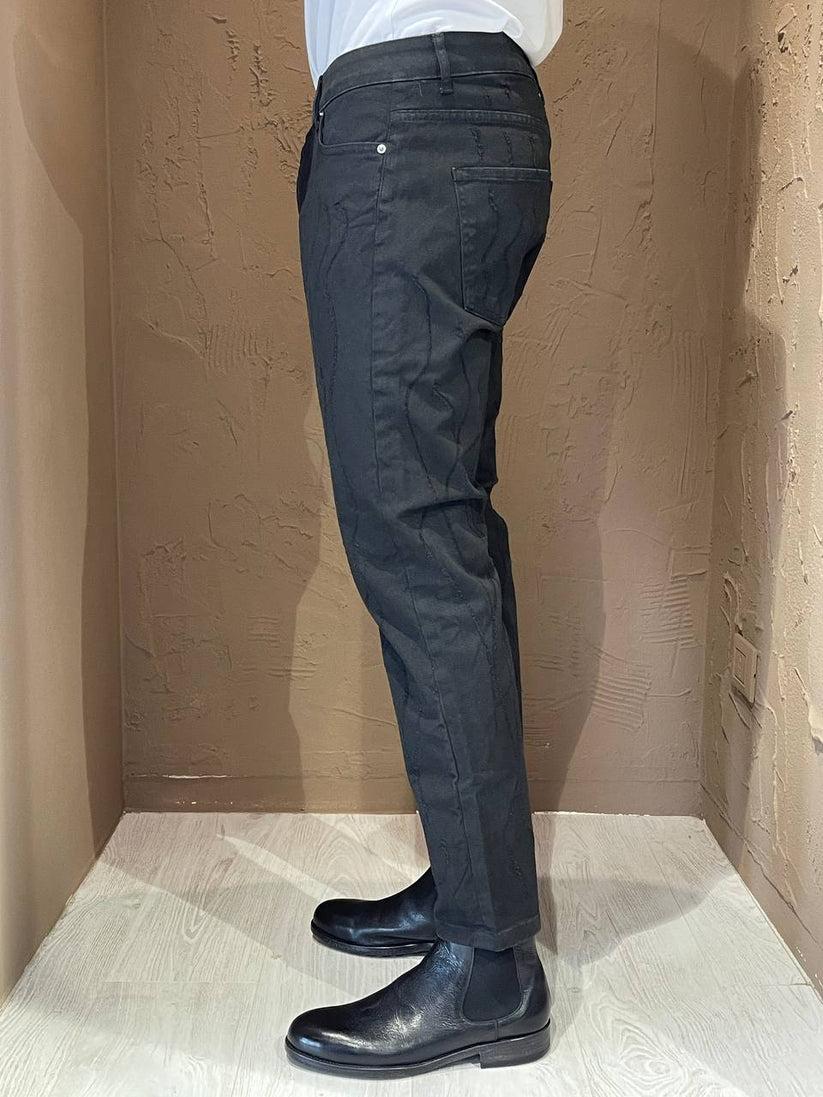 Underground Couture Jeans Bull nero Laser In Saldo