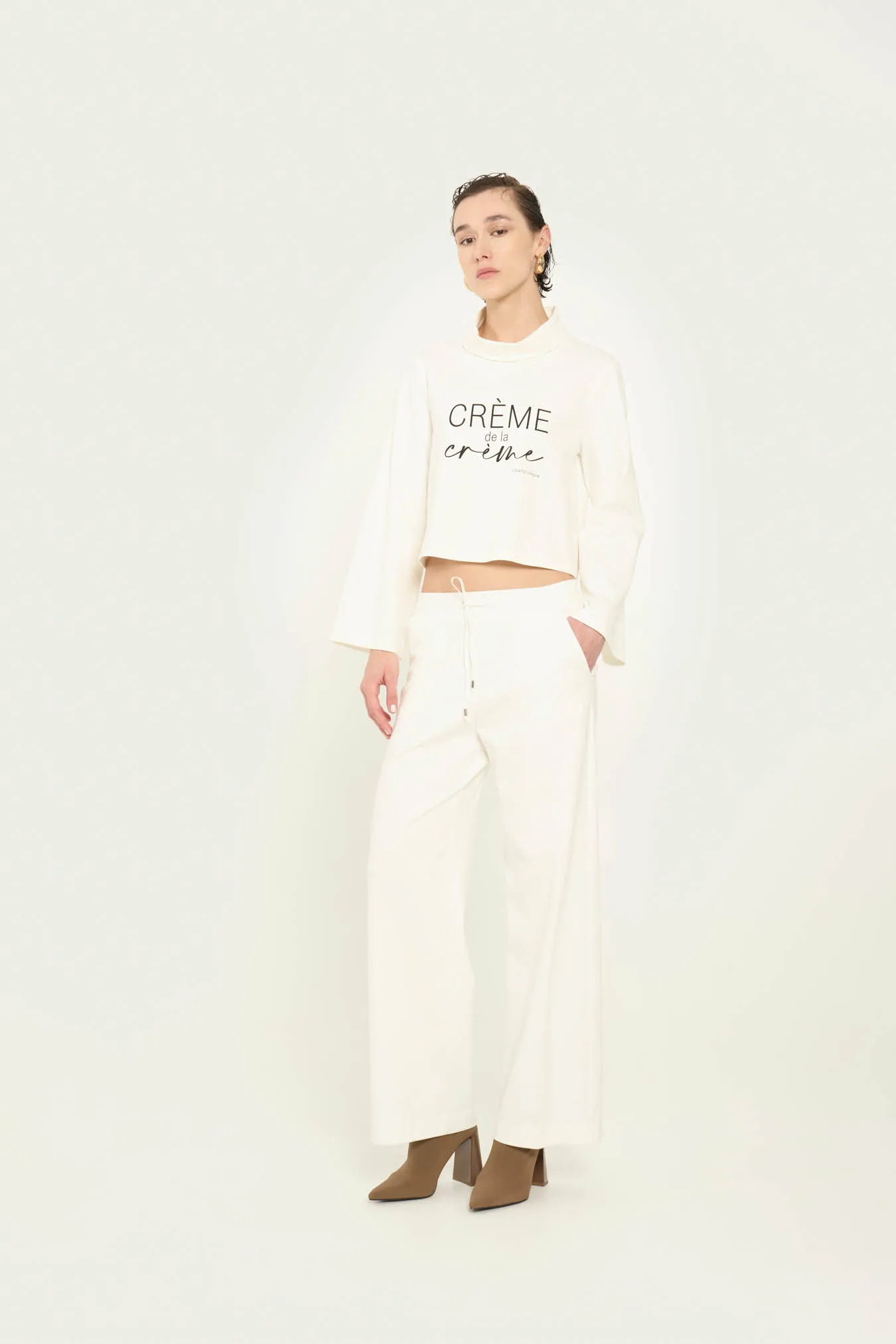 Vicario cinque Pantalone palazzo stretch coulisse in vita Petunia Economico