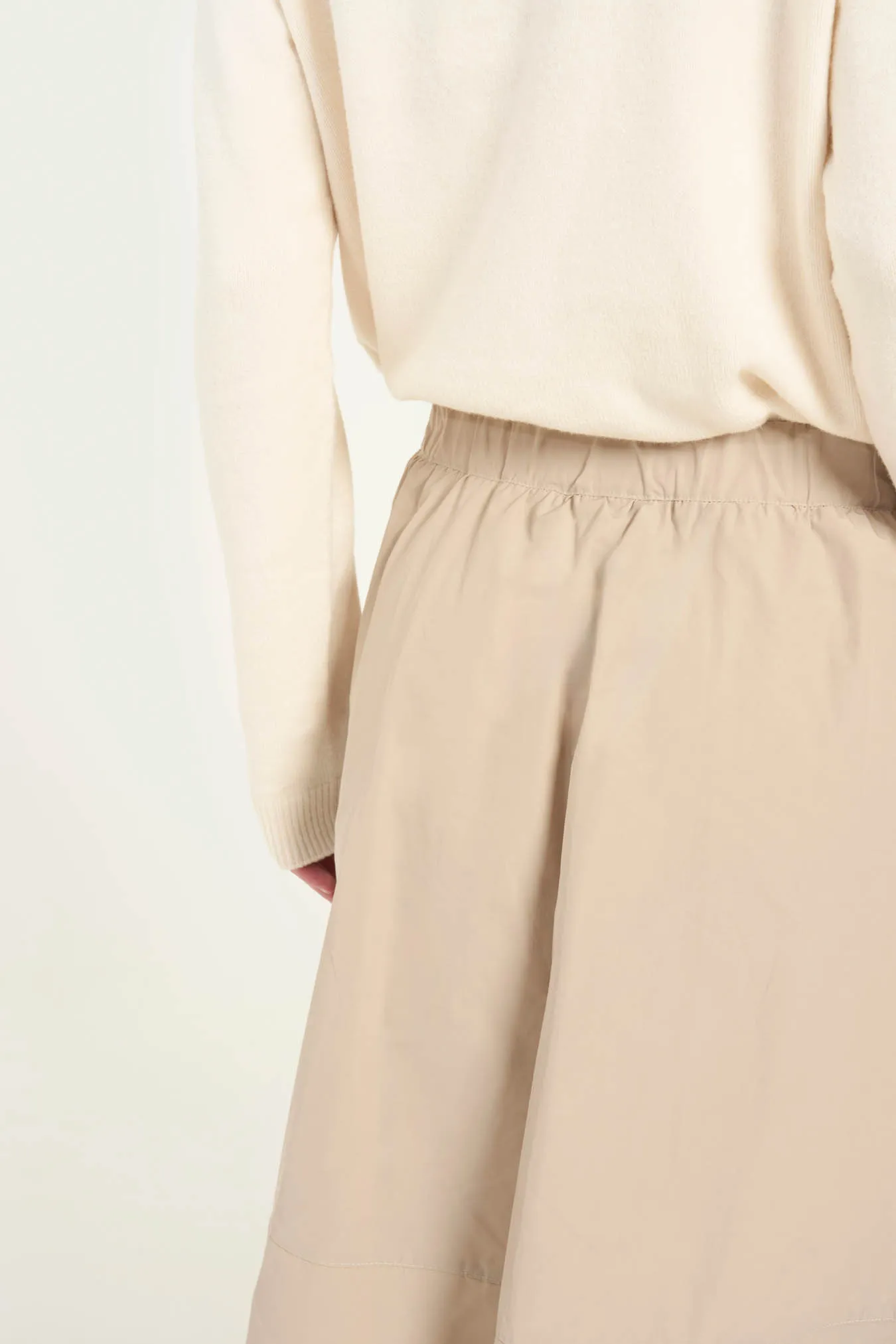 Vicario cinque Gonna midi svasata beige Giada In Vendita