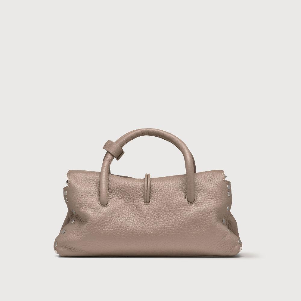 ﻿Zanellato BORSA DOTTA® SMALL IN PELLE MARTELLATA GREY CENERINO | Zanellato Acquista Ora