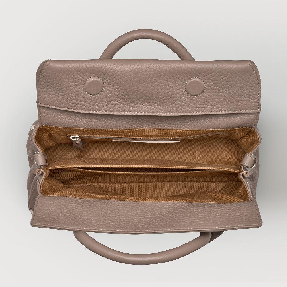 ﻿Zanellato BORSA DOTTA® SMALL IN PELLE MARTELLATA GREY CENERINO | Zanellato Acquista Ora