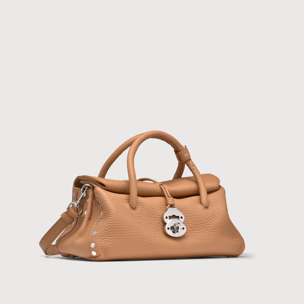 Zanellato BORSA DOTTA® SMALL IN PELLE MARTELLATA BROWN AMARETTO | Zanellato Nuovi prodotti