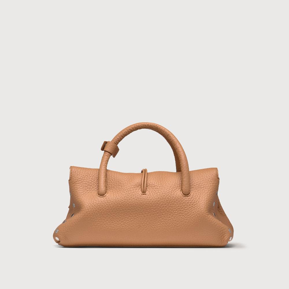 Zanellato BORSA DOTTA® SMALL IN PELLE MARTELLATA BROWN AMARETTO | Zanellato Nuovi prodotti