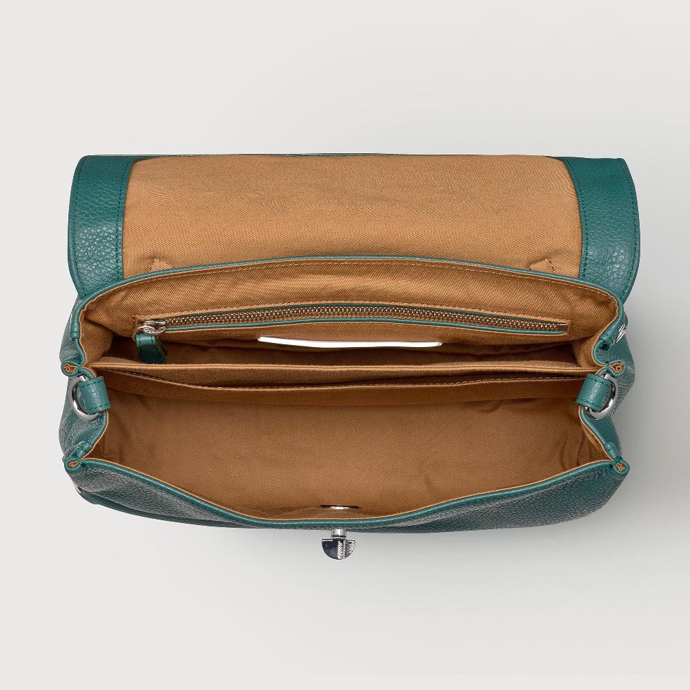 Zanellato BORSA POSTINA® SMALL IN PELLE MARTELLATA GREEN ACCA | Zanellato Fino Al -60%