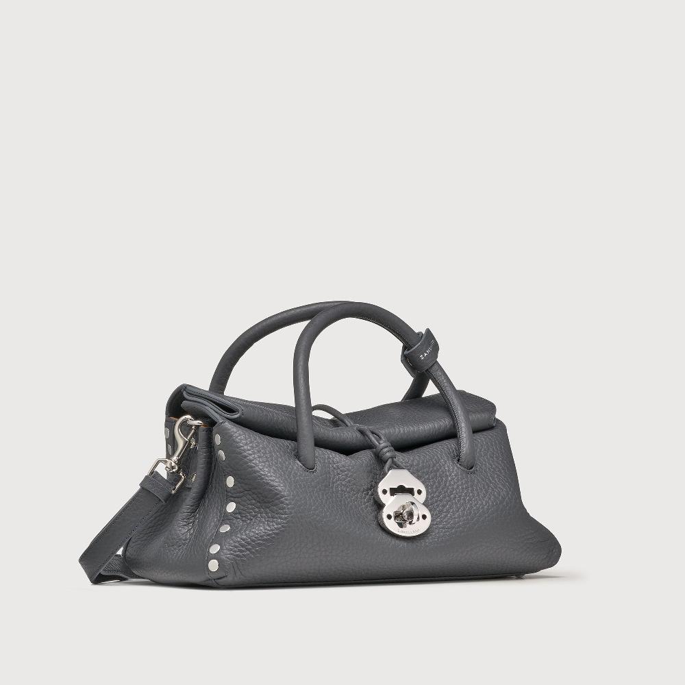 Zanellato BORSA DOTTA® SMALL IN PELLE MARTELLATA GREY STROMBOLI | Zanellato Shopping Online