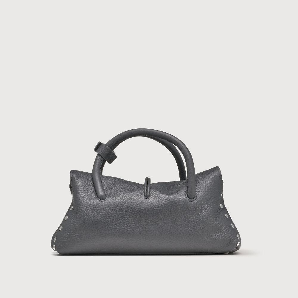 Zanellato BORSA DOTTA® SMALL IN PELLE MARTELLATA GREY STROMBOLI | Zanellato Shopping Online
