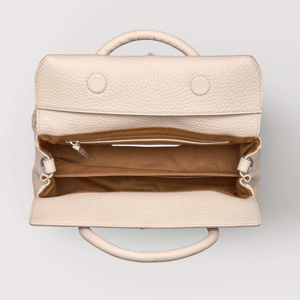 Zanellato BORSA DOTTA® SMALL IN PELLE MARTELLATA WHITE ALABASTRO | Zanellato Offerte giornaliere