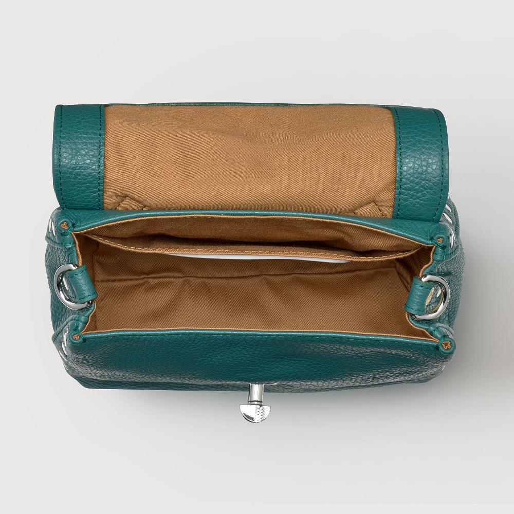 Zanellato BORSA POSTINA® BABY IN PELLE MARTELLATA GREEN ACCA | Zanellato Sottocosto