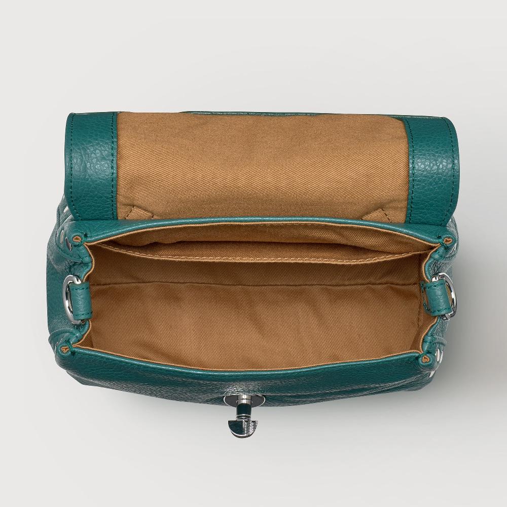 Zanellato BORSA POSTINA® BABY IN PELLE MARTELLATA GREEN ACCA | Zanellato Novità