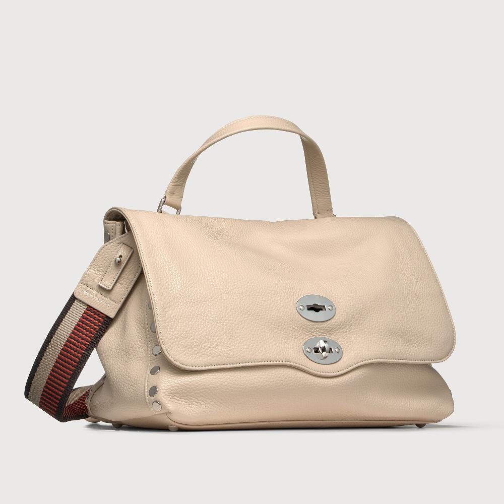 Zanellato BORSA POSTINA® MEDIUM IN PELLE MARTELLATA WHITE BIANCONE | Zanellato In Vendita