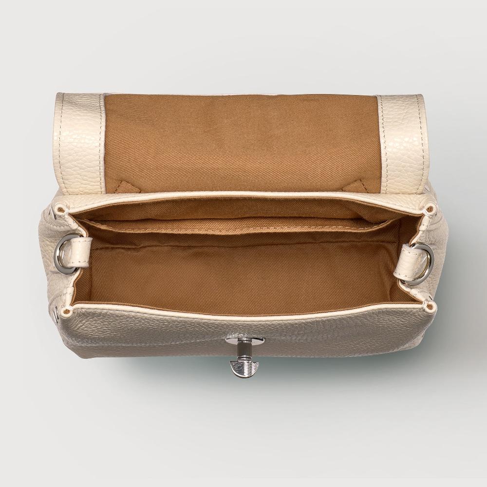 Zanellato BORSA POSTINA® BABY IN PELLE MARTELLATA WHITE BIANCONE | Zanellato Offerte
