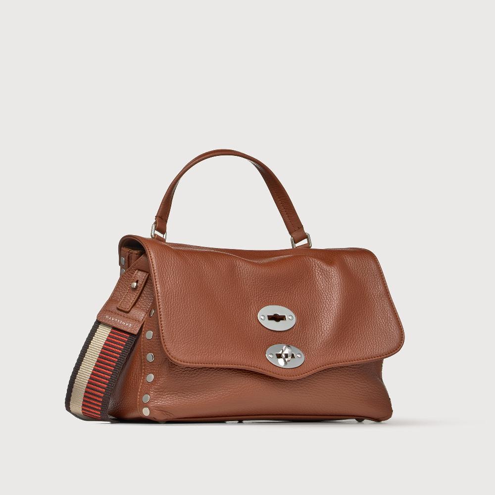 Zanellato BORSA POSTINA® SMALL IN PELLE MARTELLATA BROWN CANALETTO | Zanellato Vendita Calda