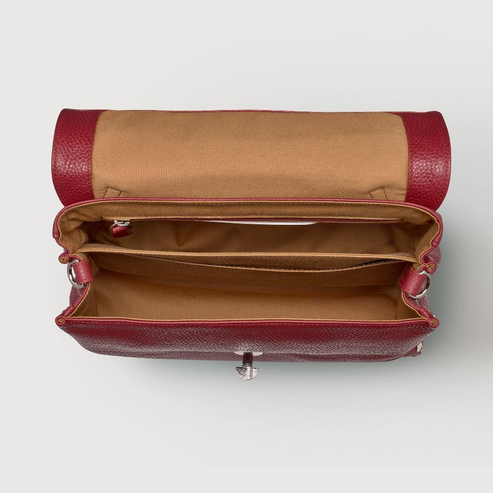 Zanellato BORSA POSTINA® SMALL IN PELLE MARTELLATA RED OPERA | Zanellato Vendita Economica