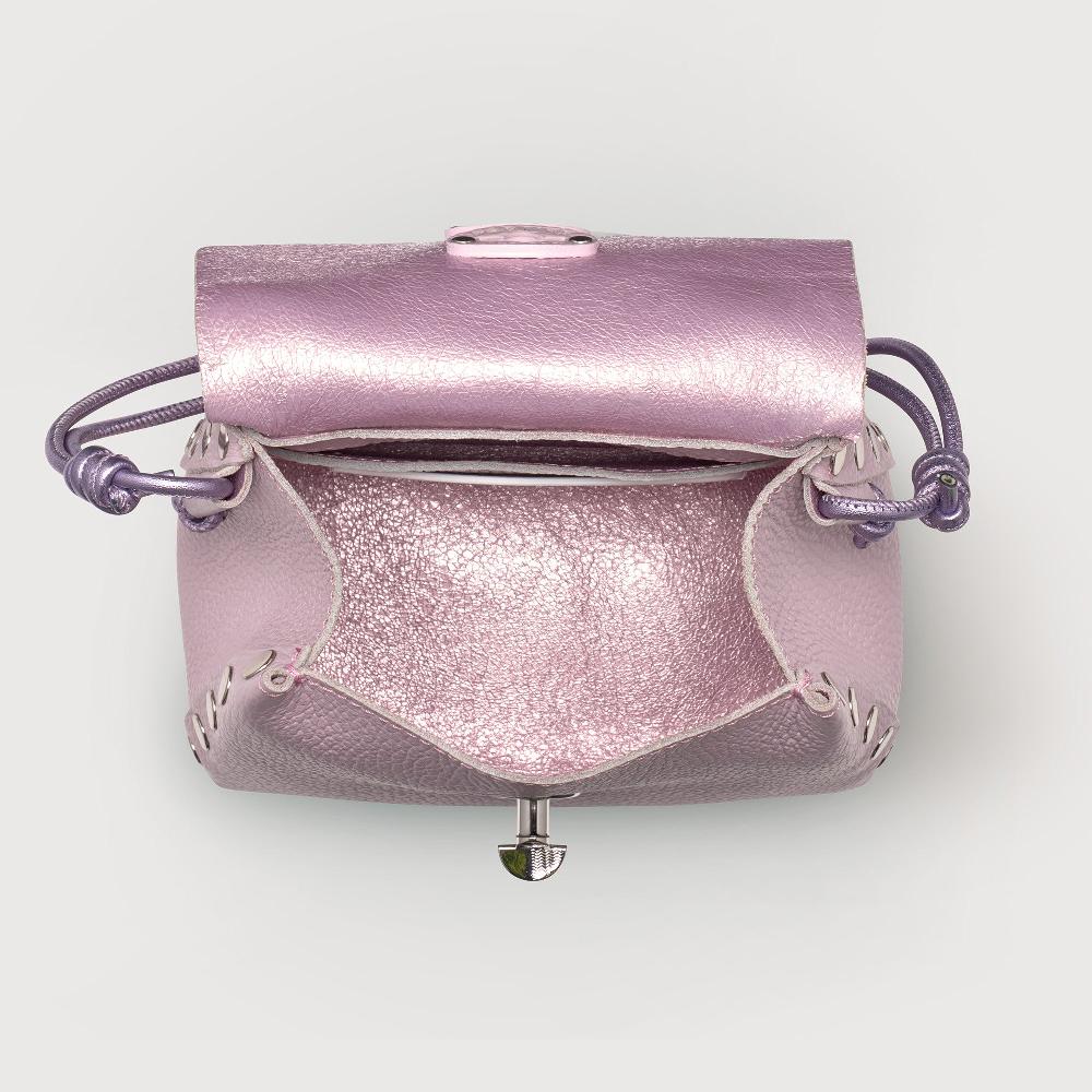 Zanellato BORSA POSTINA® SUPER BABY IN PELLE LAMINATA PURPLE GLICINE | Zanellato Vendite Flash
