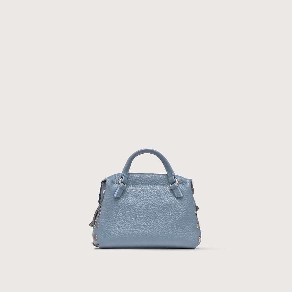 Zanellato BORSA POSTINA® SUPER BABY IN PELLE LAMINATA BLUE CARTA DA ZUCCHERO | Zanellato Negozio