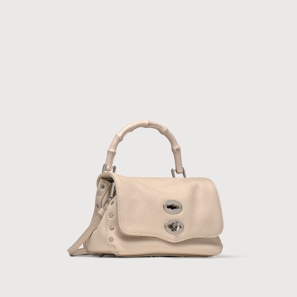 Zanellato BORSA POSTINA® BABY IN PELLE MARTELLATA WHITE BIANCONE | Zanellato Nuova