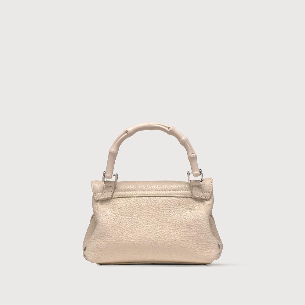 Zanellato BORSA POSTINA® BABY IN PELLE MARTELLATA WHITE BIANCONE | Zanellato Nuova