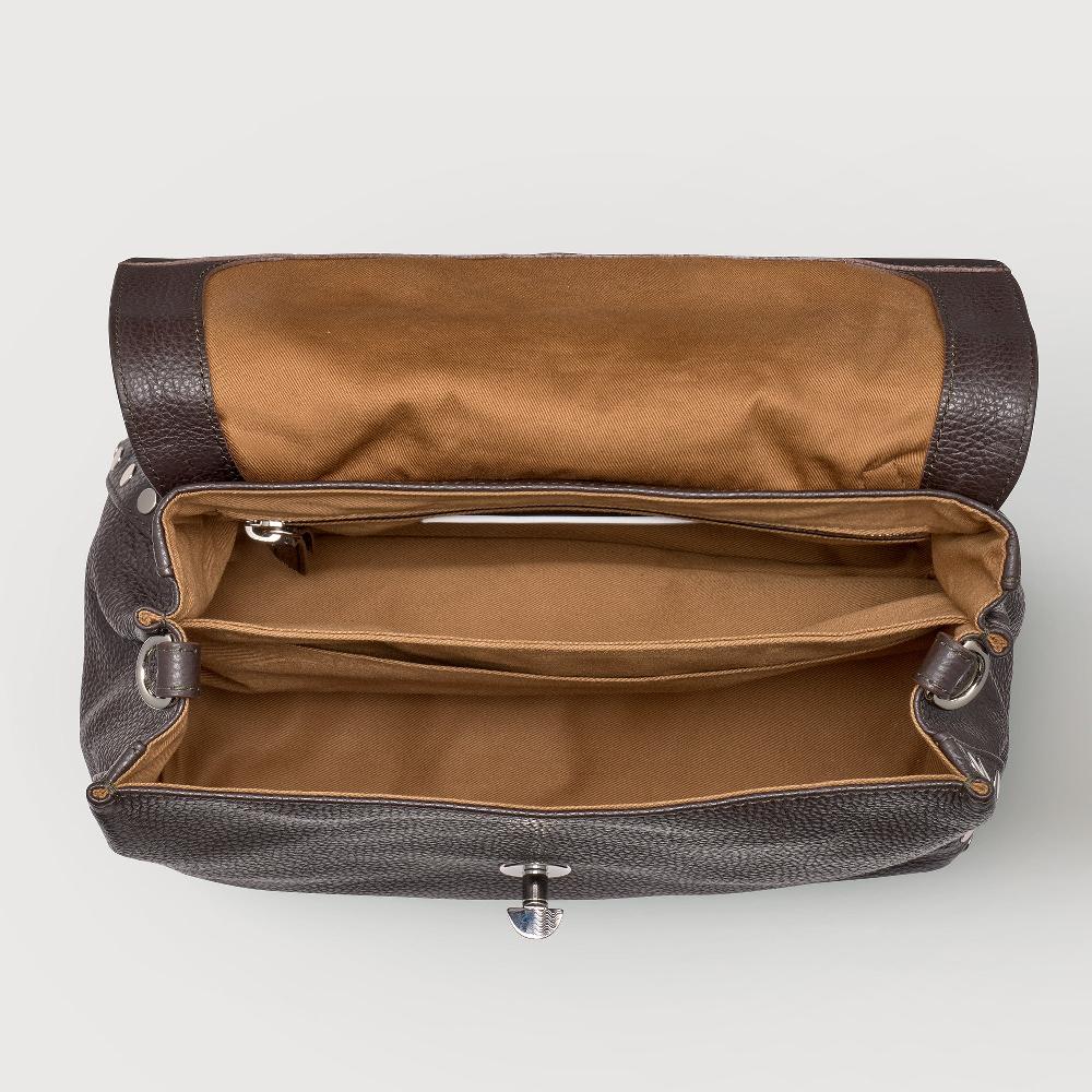 Zanellato BORSA POSTINA® SMALL IN PELLE MARTELLATA BROWN MOCACCINO | Zanellato Solo un giorno rimasto
