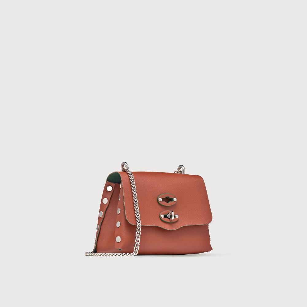 Zanellato BORSA POSTINA® SUPER BABY IN PELLE RIGENERATA BROWN COCCIO | Zanellato In Linea