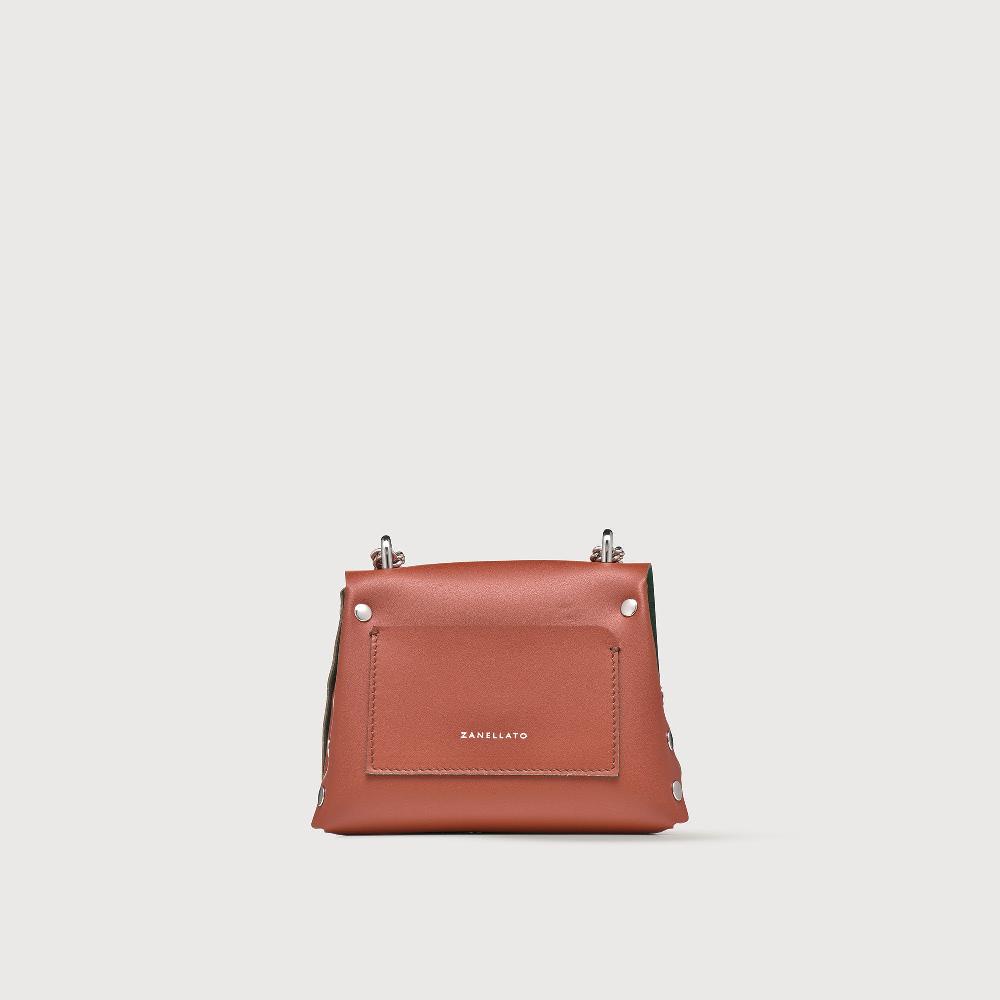 Zanellato BORSA POSTINA® SUPER BABY IN PELLE RIGENERATA BROWN COCCIO | Zanellato In Linea