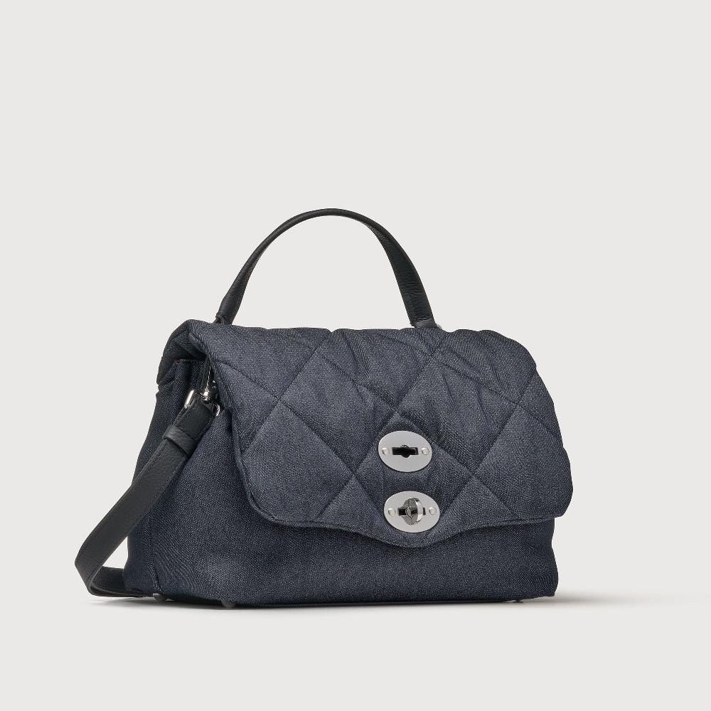 Zanellato BORSA POSTINA® SMALL IN TESSUTO DENIM PADDED BLUE NIMES | Zanellato Vendita
