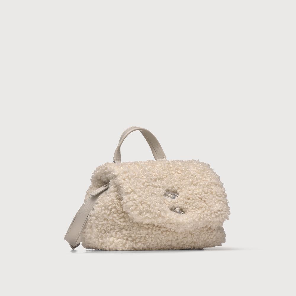 Zanellato BORSA POSTINA® BABY IN TESSUTO TEDDY WHITE MERINOS | Zanellato Qualità Garantita