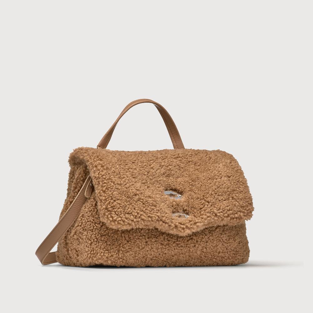 Zanellato BORSA POSTINA® SMALL IN TESSUTO TEDDY BROWN TEDDY | Zanellato Negozi Online