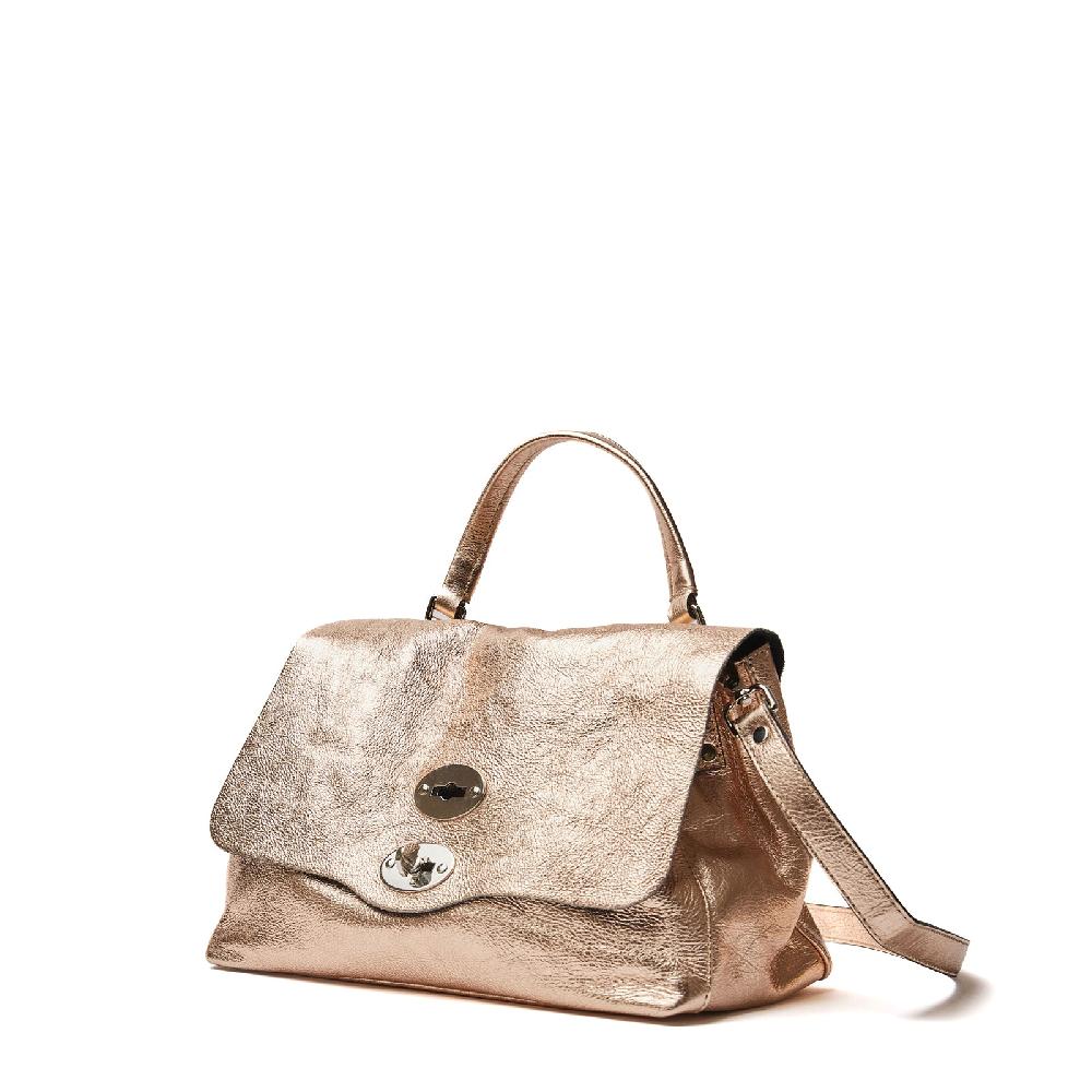 Zanellato BORSA POSTINA® SMALL IN PELLE LAMINATA GOLD CRISTALLO | Zanellato Shopping Online
