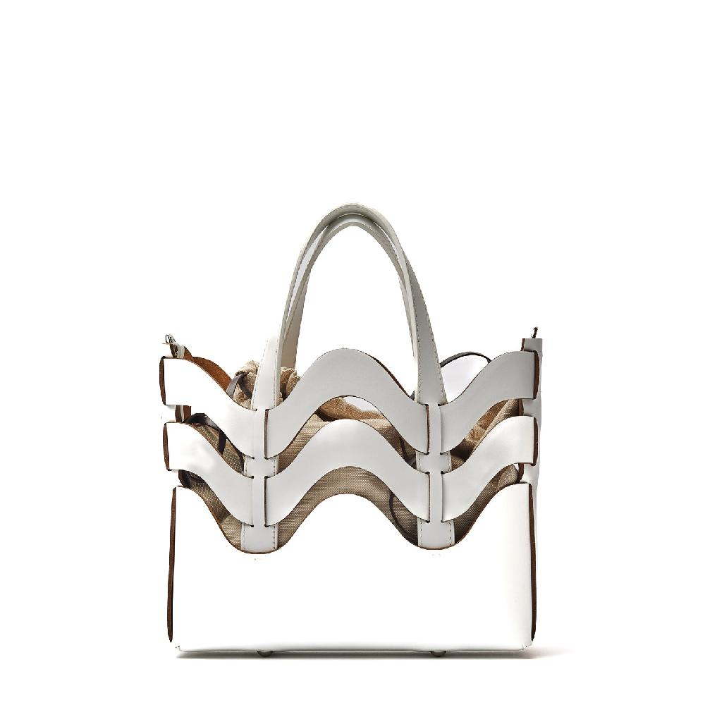 Zanellato BORSA DUNE SMALL IN PELLE RIGENERATA WHITE GESSO | Zanellato Offerte