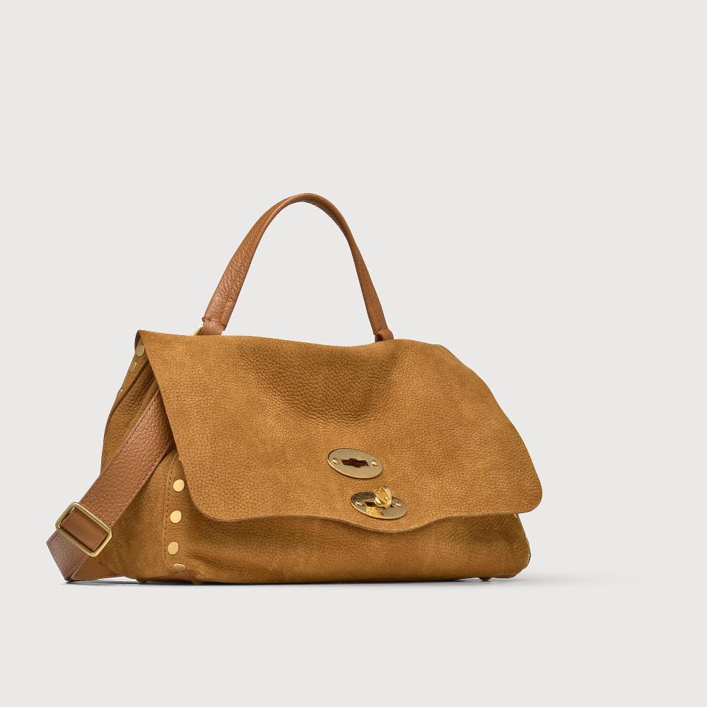 Zanellato BORSA POSTINA® SMALL IN PELLE NABUK BROWN BRANDY | Zanellato Italia